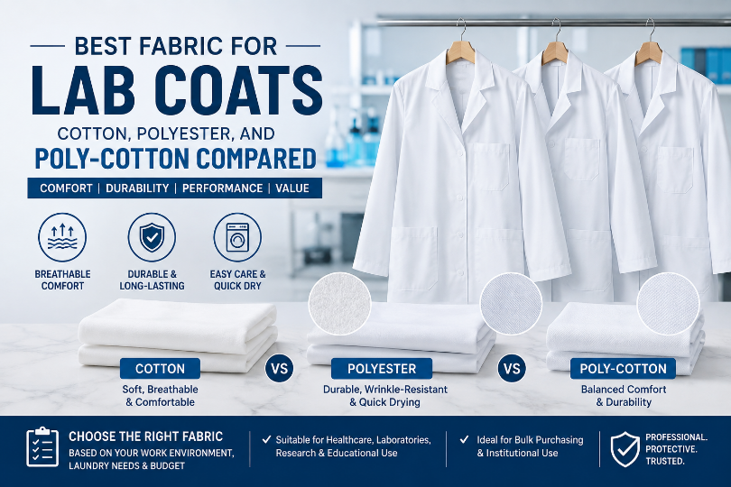 Best Fabric for Lab Coats: Cotton, Polyester, and Poly-Cotton Compared
